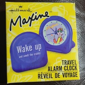 Hallmark Maxine Blue Travel Alarm Clock (111)